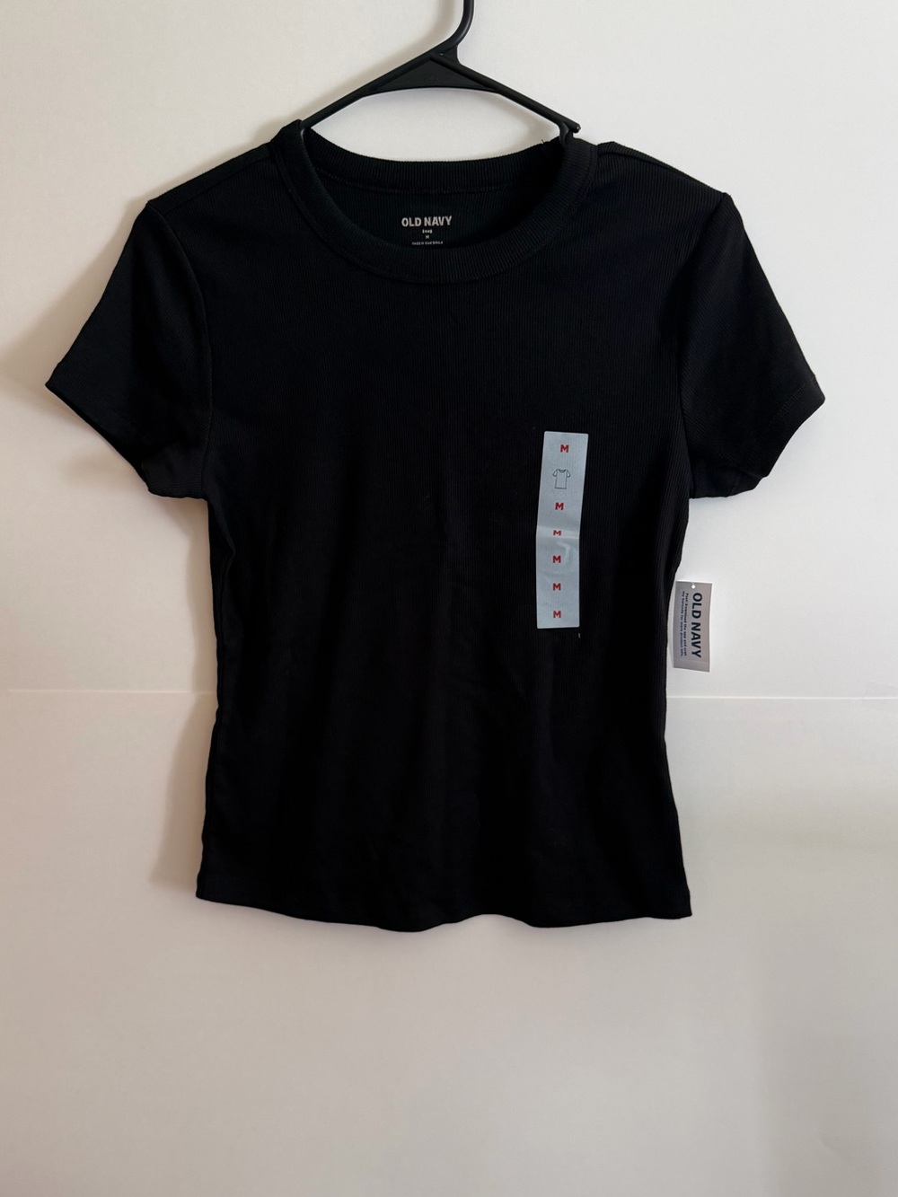 Old Navy Black Short Sleeve Cropped Crewneck Tee - Women's
